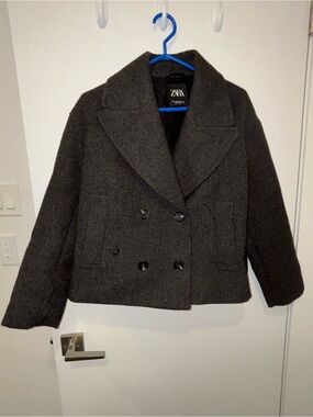 ZARA Double-Breasted Peacoat
